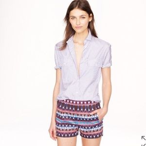Gemstone-print pique shorts